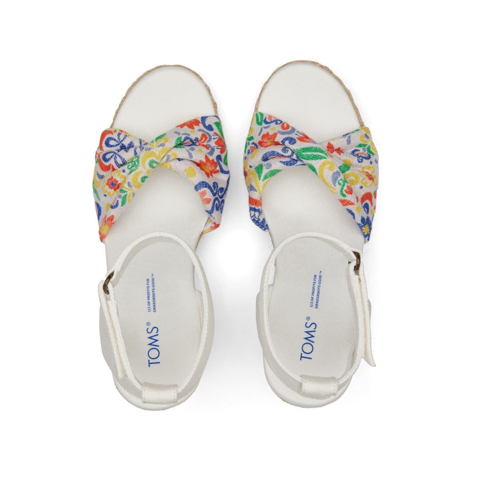 TOMS Marisela Compensées Blanches Pour Femmes
