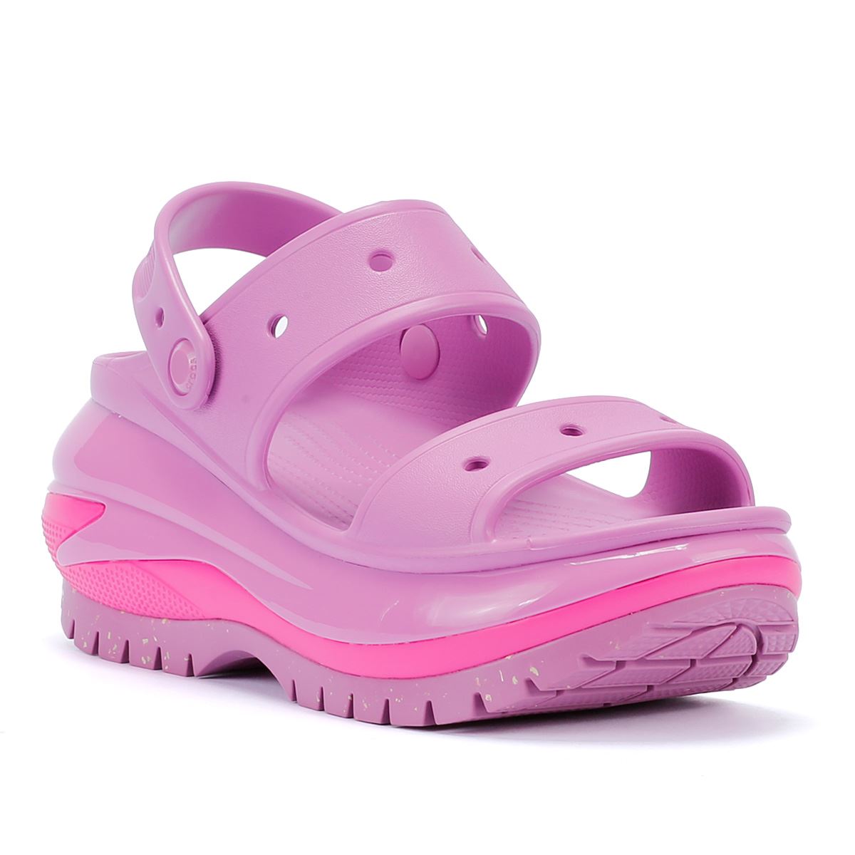 Crocs Mega Crush Sandales Rose À Bulles