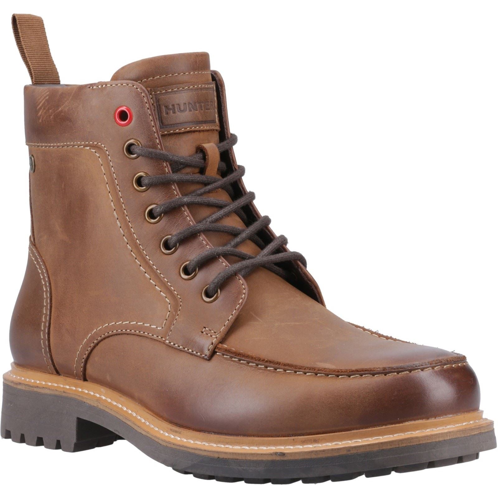 Hunter Shaws Bottes Navettes En Cuir Pour Hommes De Couleur Marron Foncé