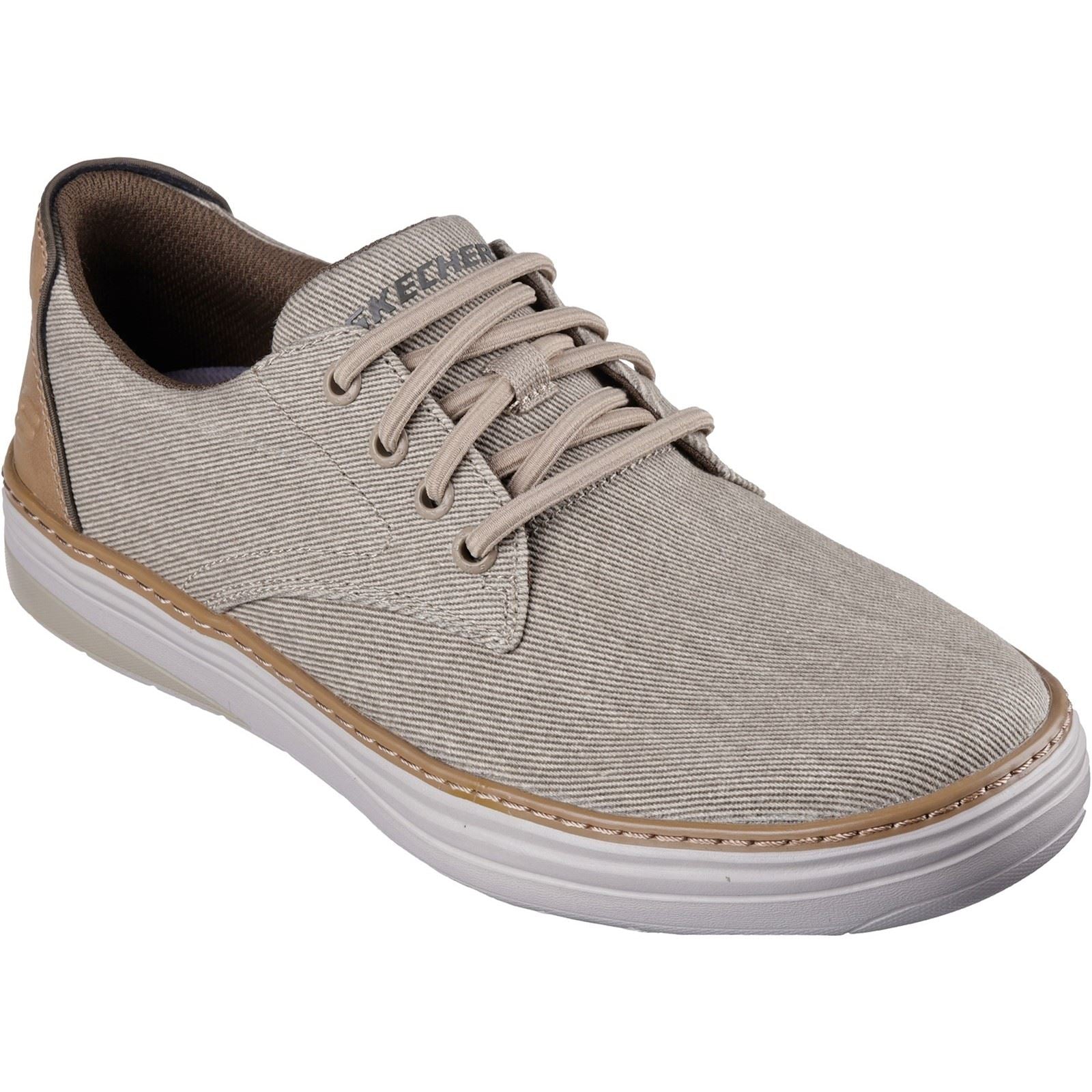 Skechers Hyland Ratner Chaussures En Toile Pour Homme Couleur Kaki À Lacets