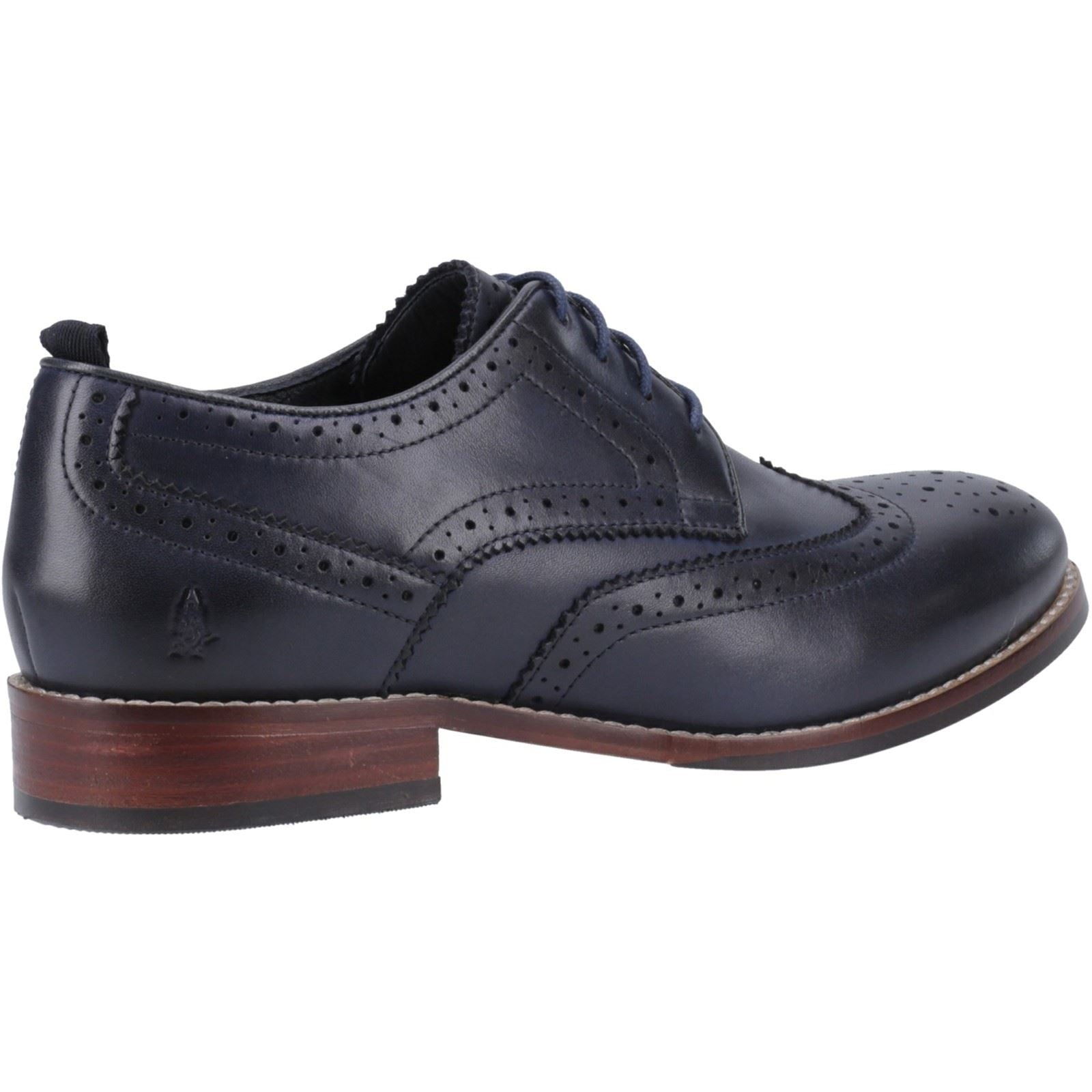 Hush Puppies Natalia Chaussures Richelieu En Cuir Bleu Marine Pour Femmes