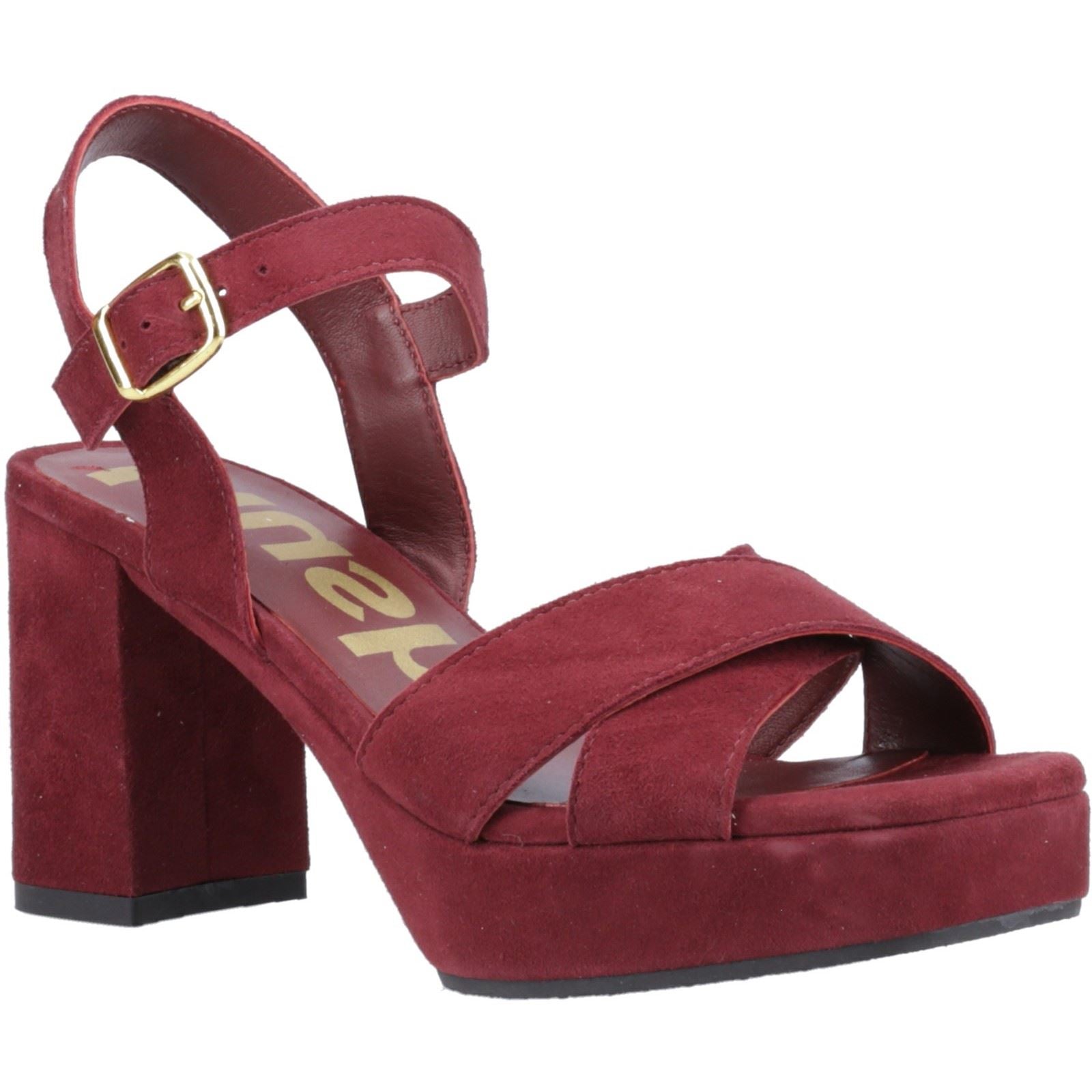 Hush Puppies Ophelia Sandales Pour Femmes En Daim Bordeaux