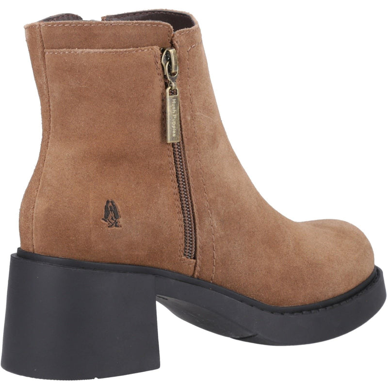 Hush Puppies Adele Femmes Suède Bottines À Talons Beige