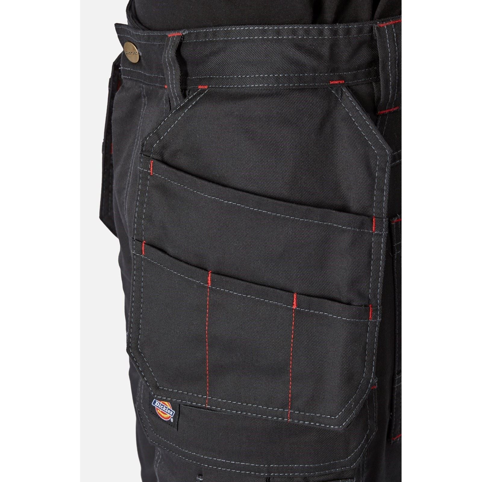 Dickies Redhawk Pro Work Shorts De Travail Noirs En Polyester Pour Hommes