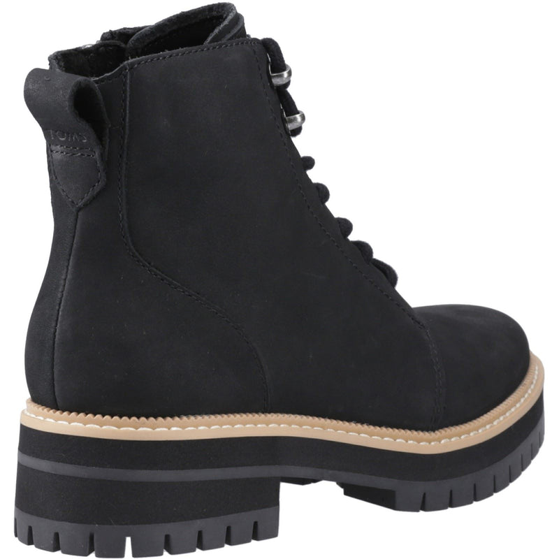 TOMS Wylder Bottes En Cuir Noires Pour Femmes