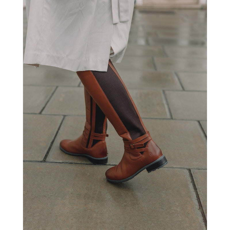 Hush Puppies Vanessa Bottes À Talons Hauts En Cuir Pour Femme En Couleur Tan