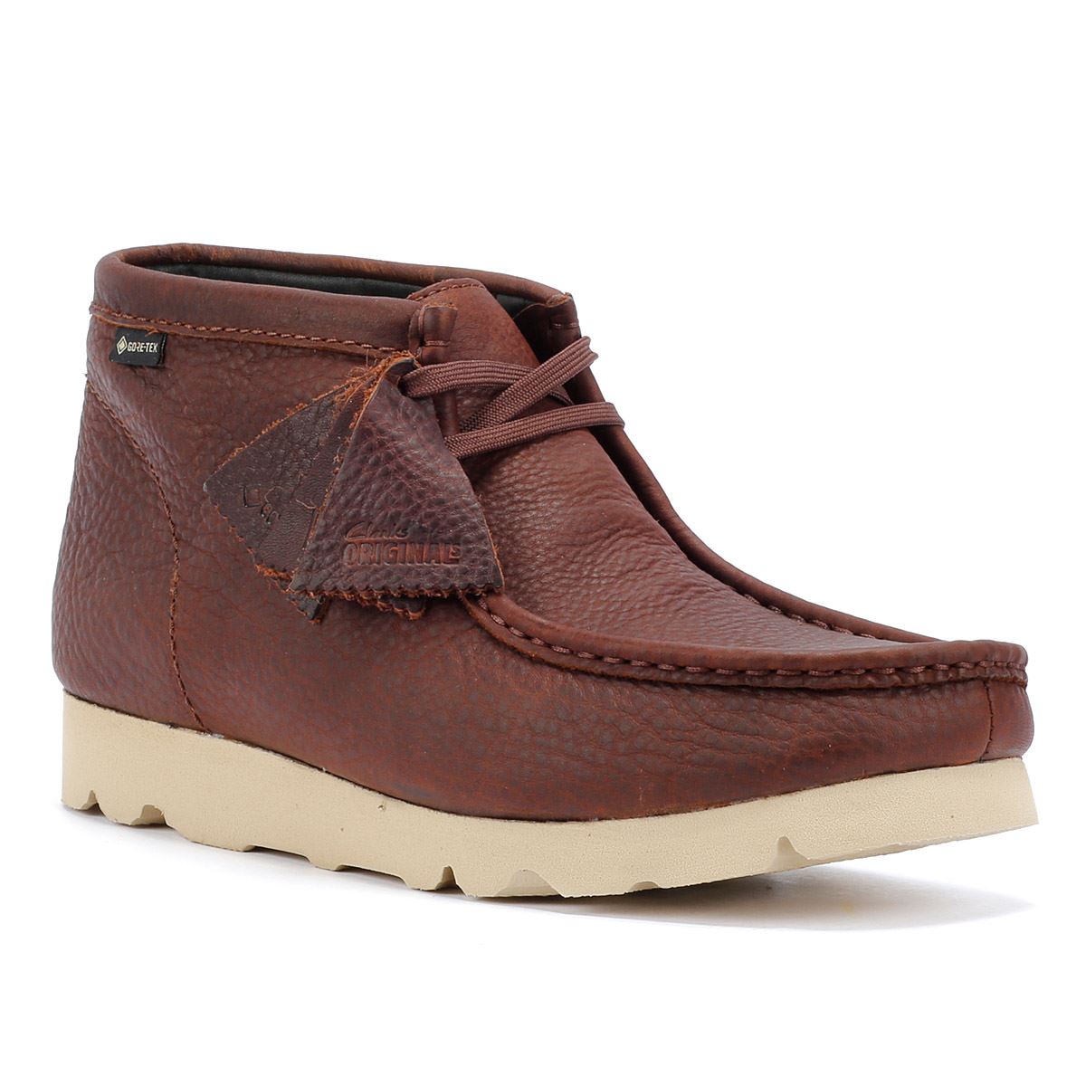 Clarks Originals Wallabee GTX Bottes Hommes En Cuir Marron