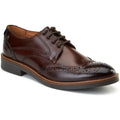 Base London York Chaussures Brogues Marron Brûlé En Cuir Pour Homme