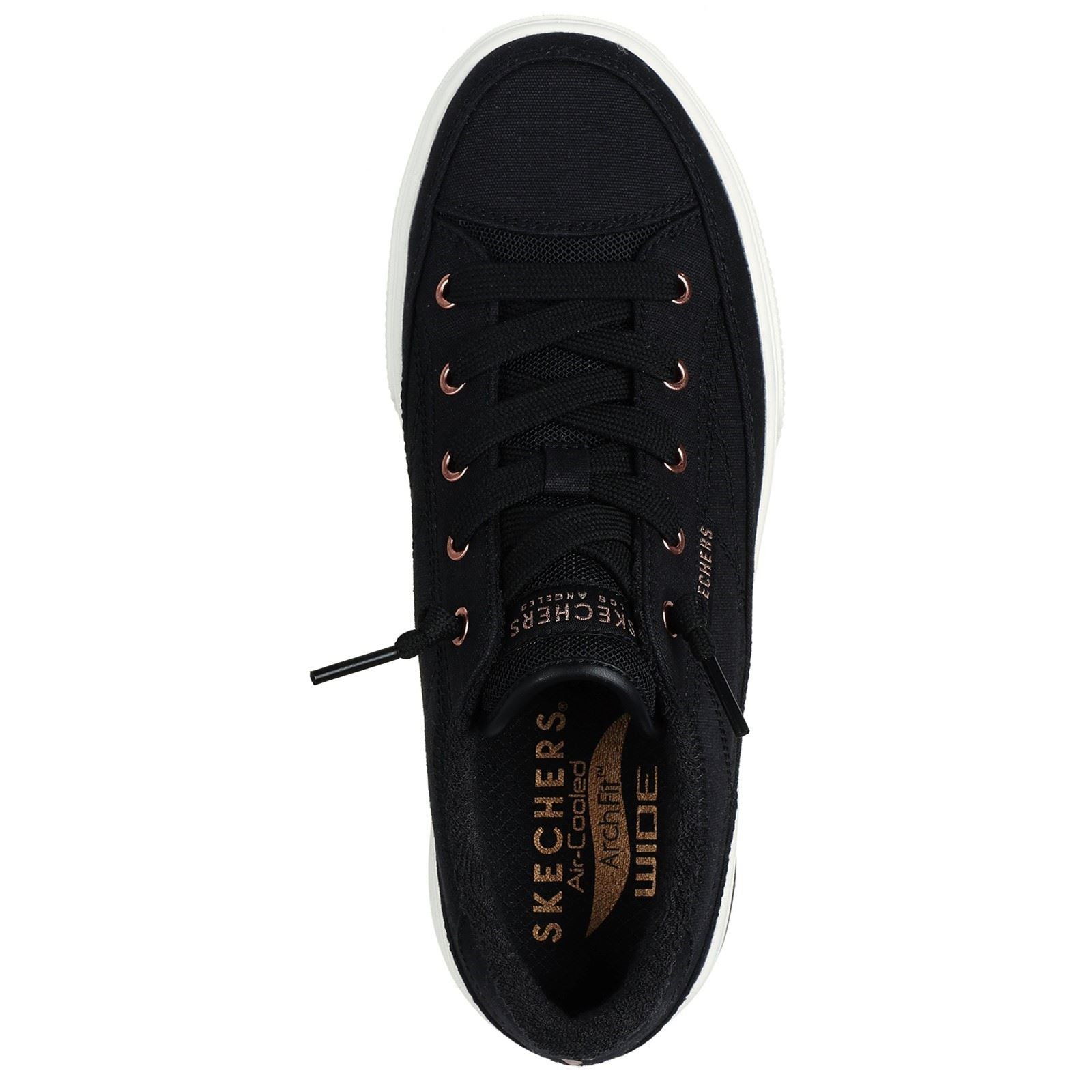Skechers Arch Fit Arcade - Meet Ya There Baskets Noires En Textile Pour Femmes