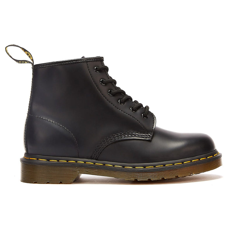 Dr. Martens 101 Bottes En Cuir Lisse Noir