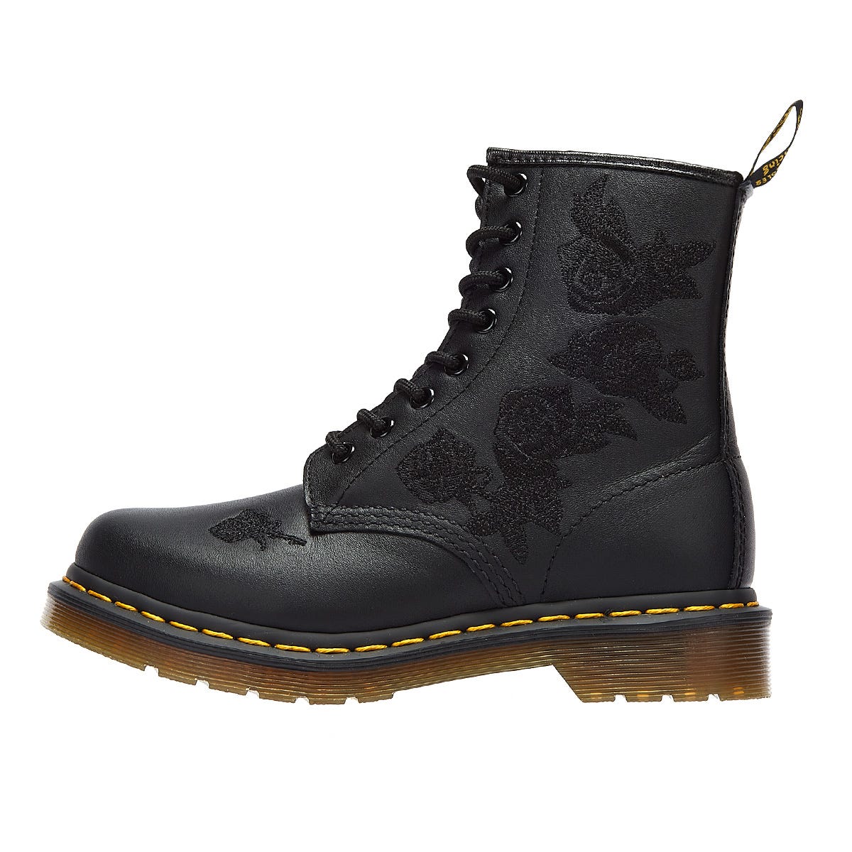Dr. Martens 1460 Vonda Mono Floral Softy Bottes noires pour femmes