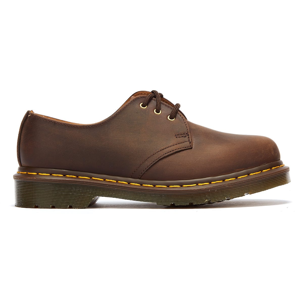 Dr. Martens 1461 Crazy Horse Femme Gaucho Chaussures en cuir marron
