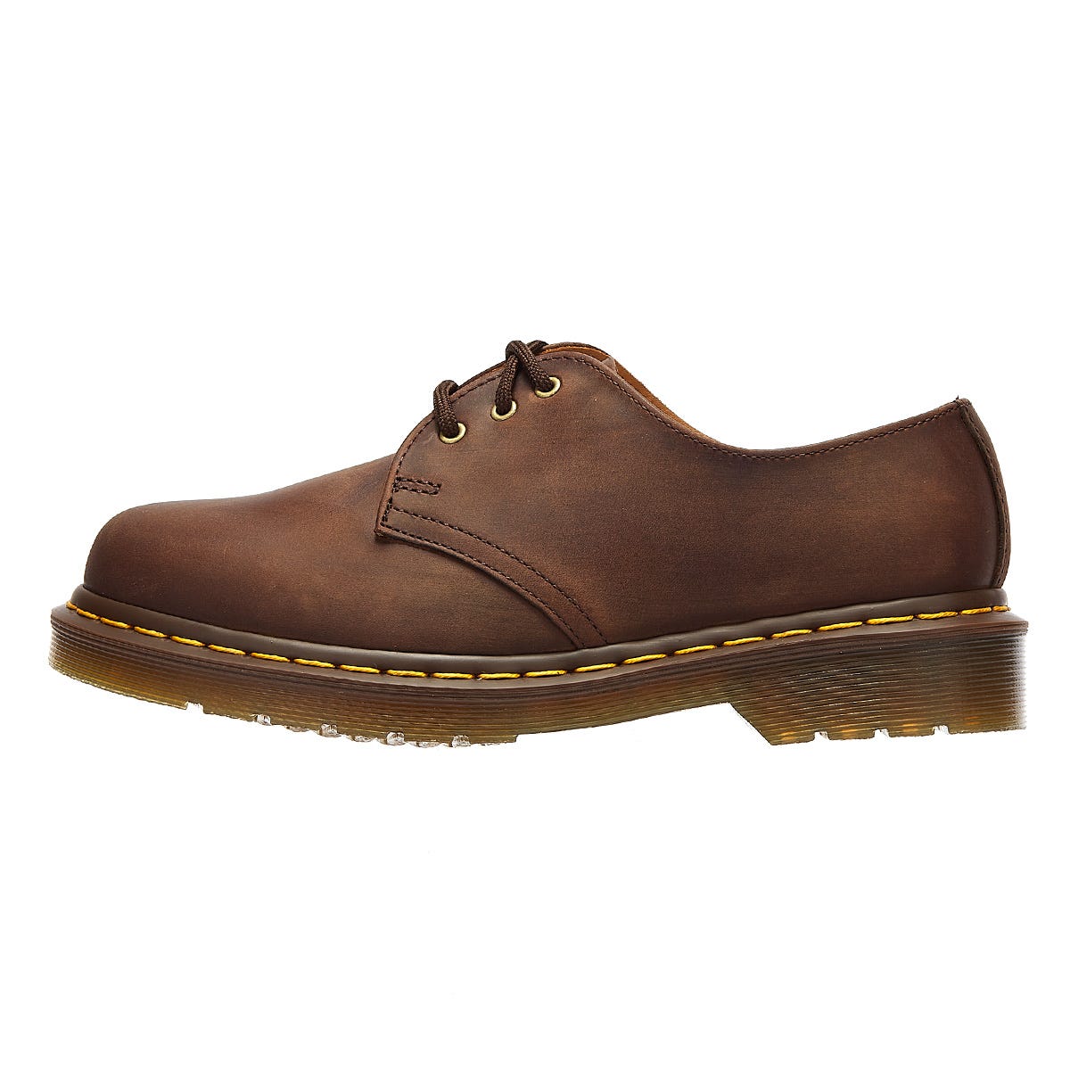 Dr. Martens 1461 Crazy Horse Femme Gaucho Chaussures en cuir marron