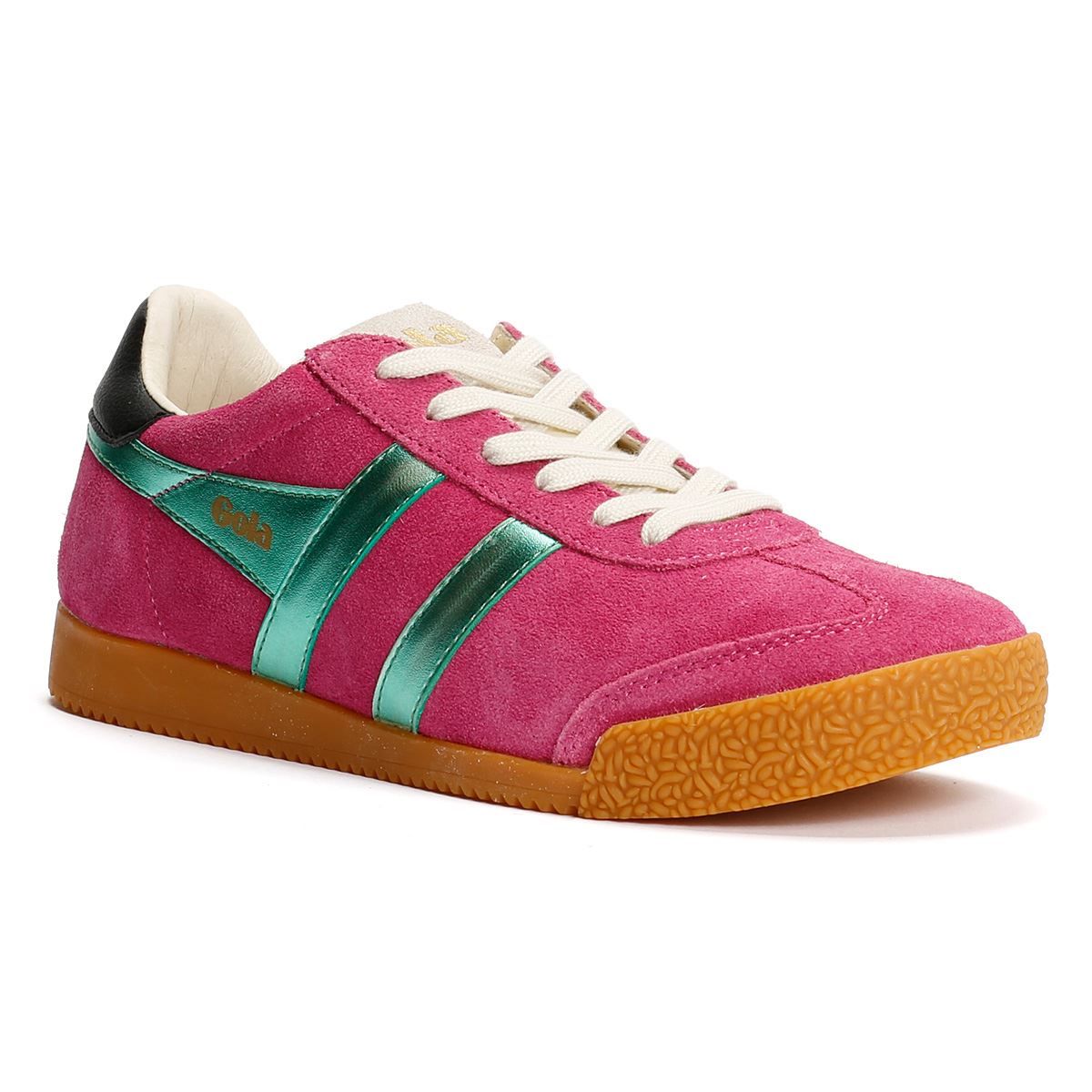 Gola Elan Glitz Chaussures De Sport Roses Pour Femmes En Daim