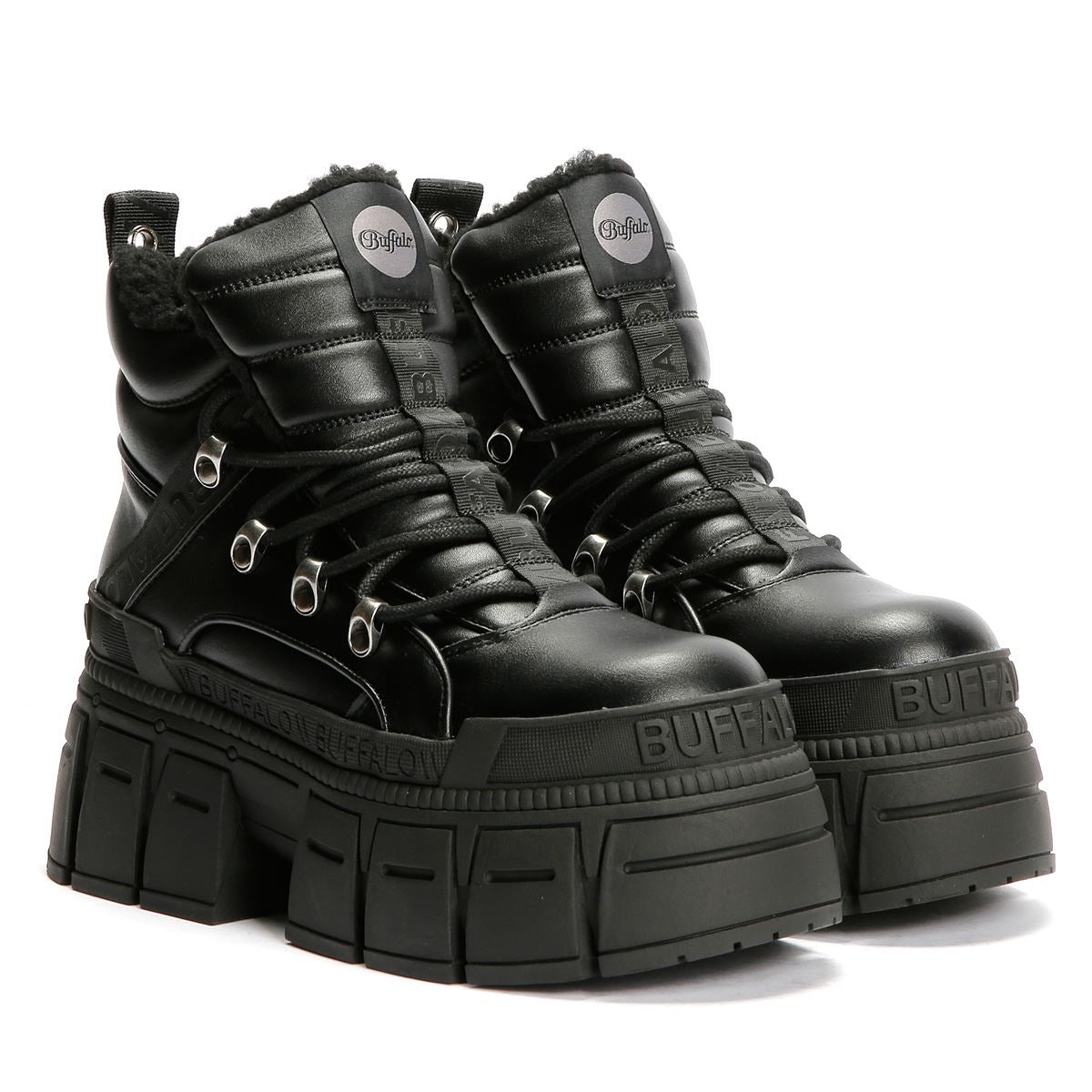 Buffalo Gospher Hike Mid Pad Bottes Noires Pour Femmes