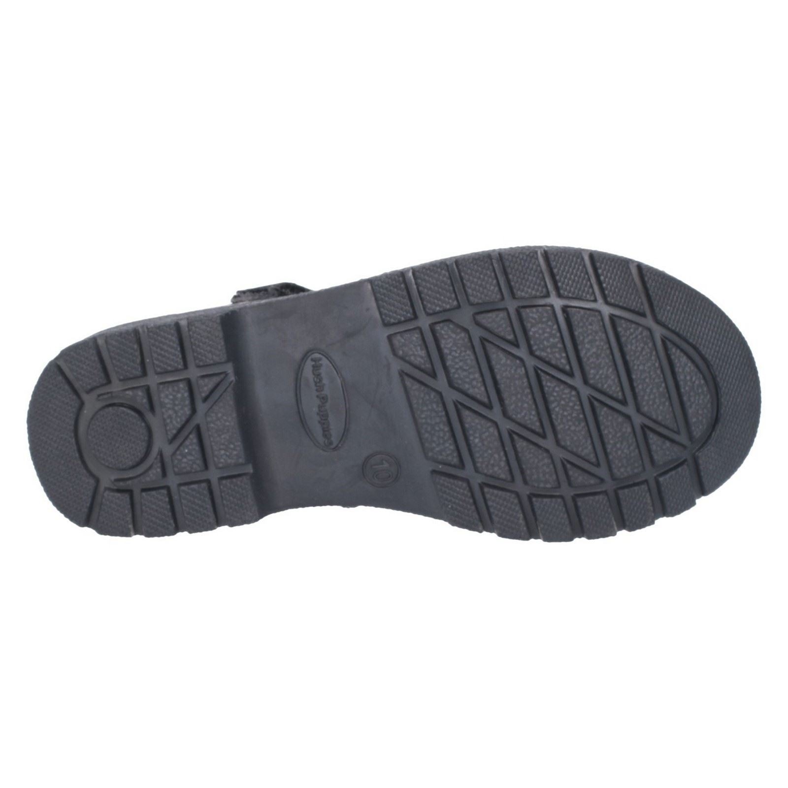 Hush Puppies Tally Junior Chaussures Noires Pour Filles En Cuir