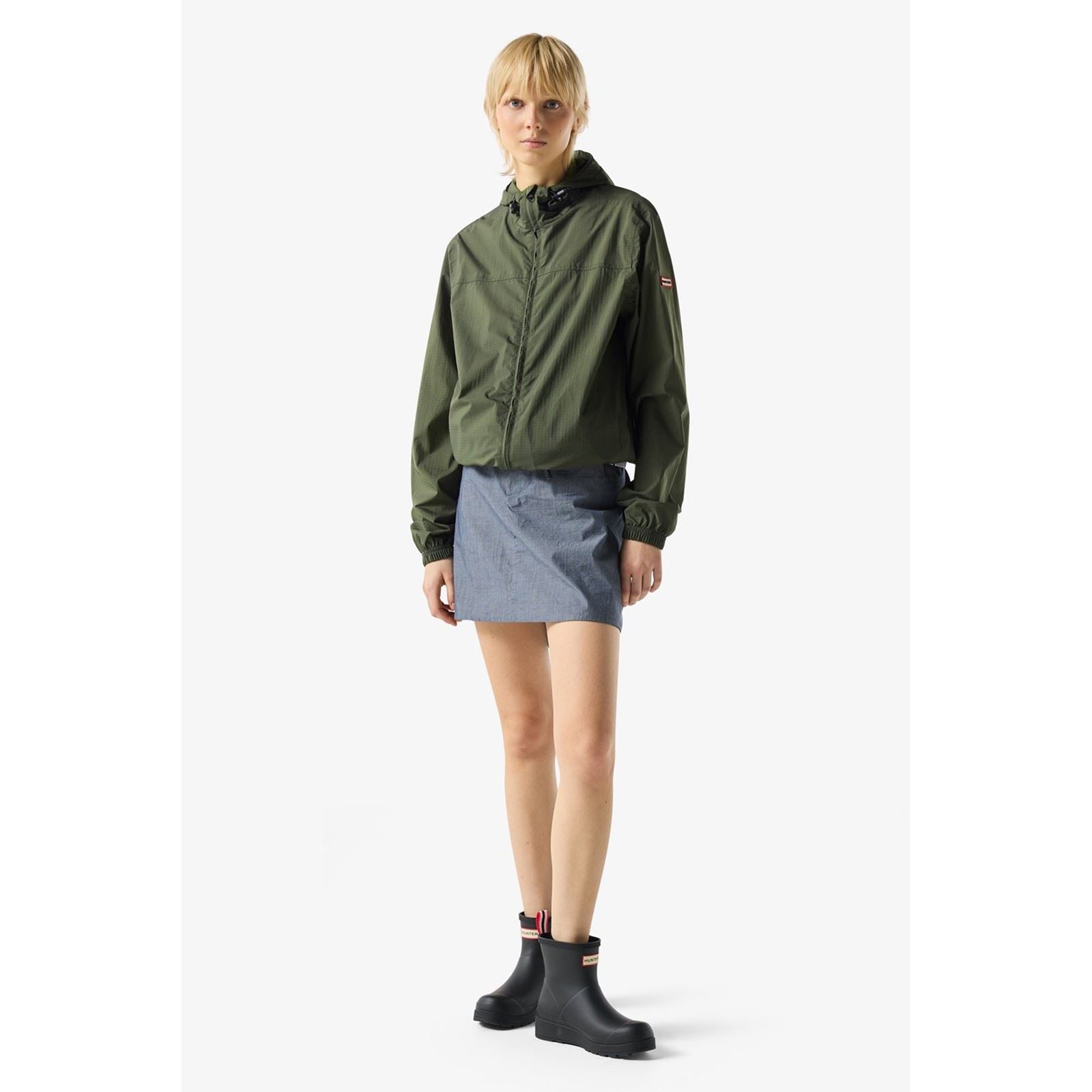 Hunter Packable Rain Veste De Pluie Verte Unisexe Packable