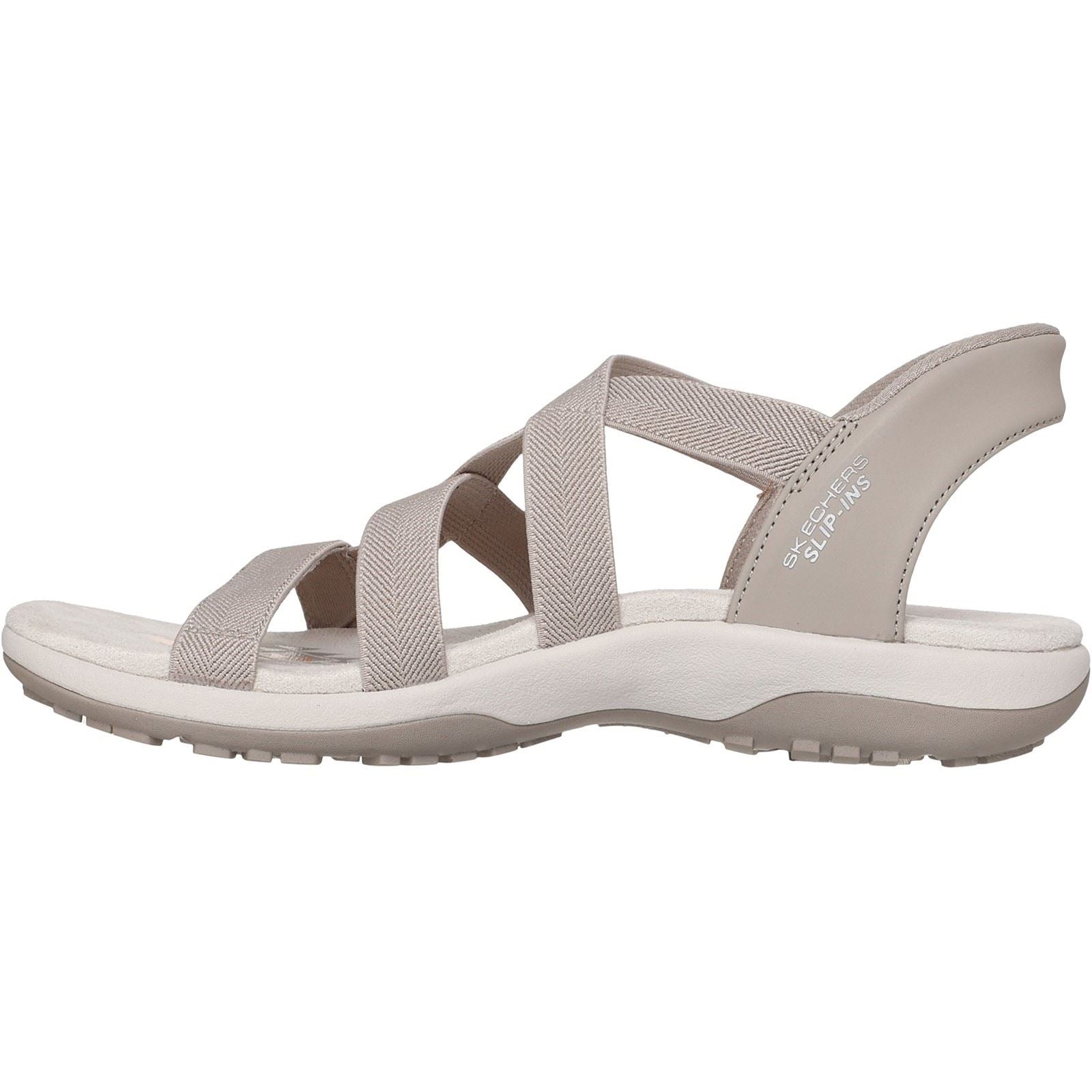 Skechers Reggae Slim - Stretch Flex Sandales Taupe Pour Femmes