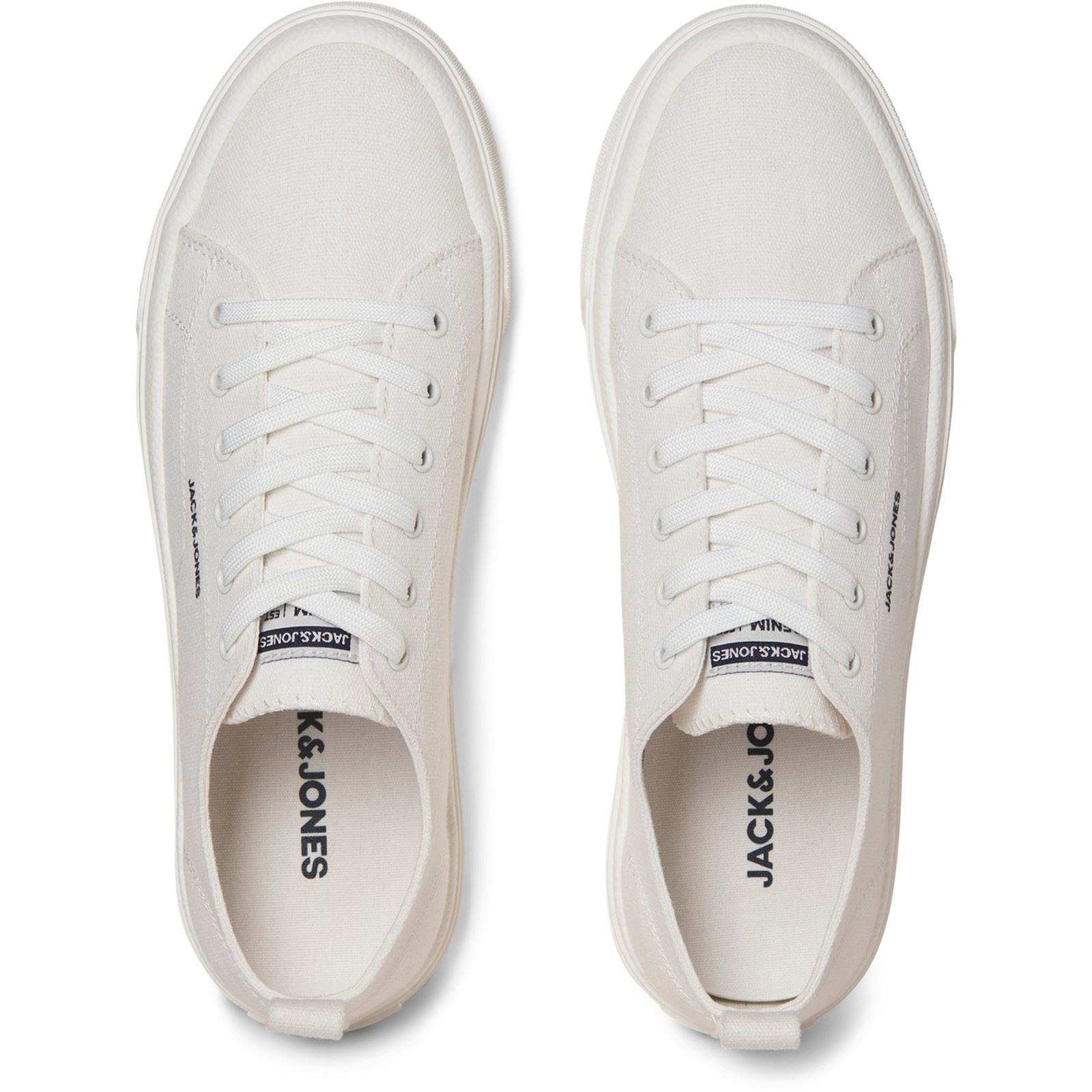 Jack & Jones Bayswater Canvas Baskets Blanches Éclatantes En Polyester Pour Hommes