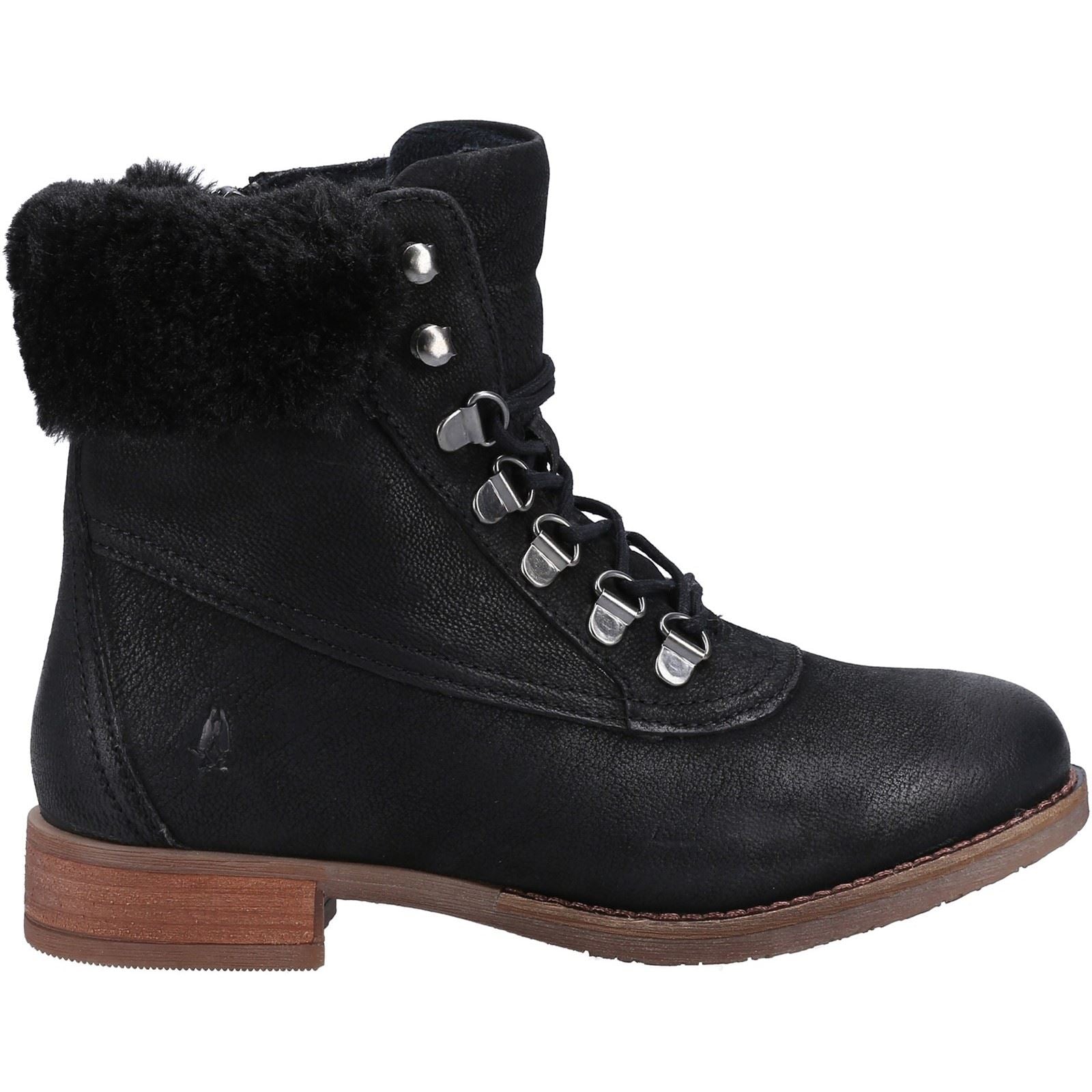 Hush Puppies Effie Bottes Noires En Fausse Fourrure Pour Femme
