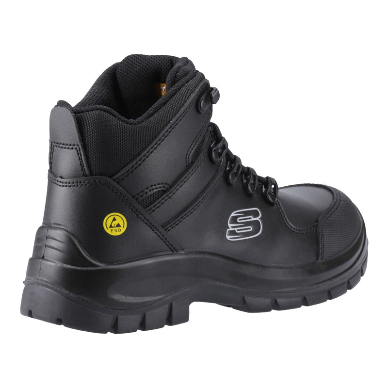 Skechers Workwear Trophus Kilram Bottes De Sécurité En Cuir Pour Hommes Noires