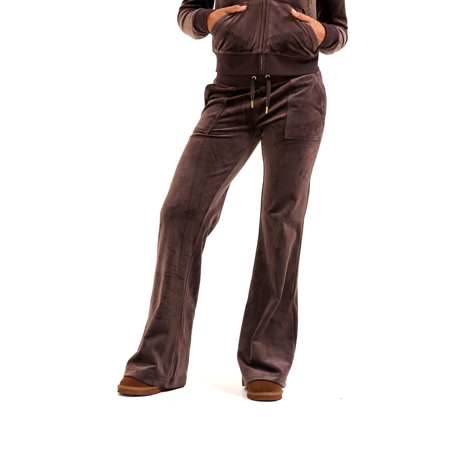 Juicy Couture Layla Gold Joggeurs Bruns En Polyester Pour Femmes