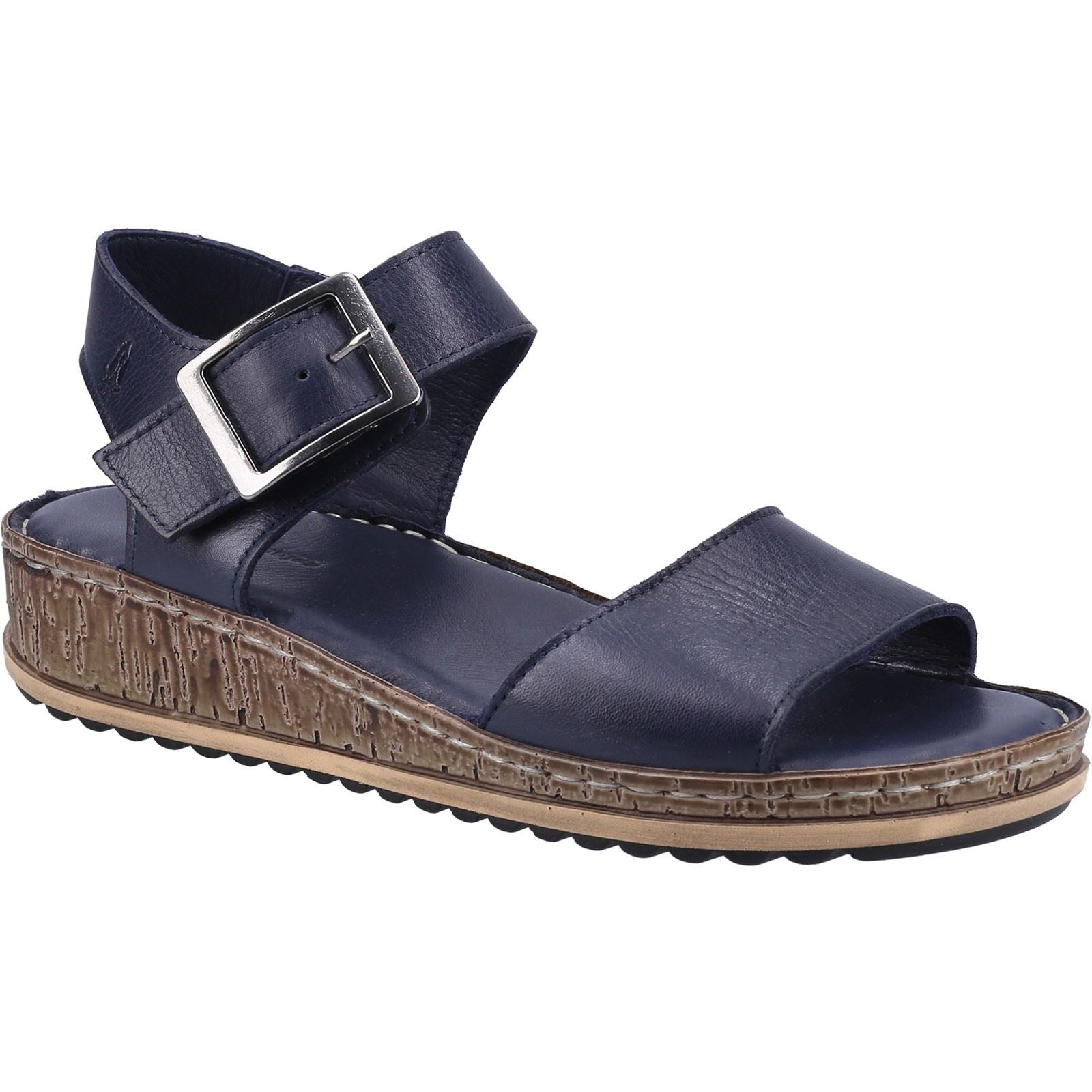 Hush Puppies Ellie Sandales En Cuir Pour Femme De Couleur Marine