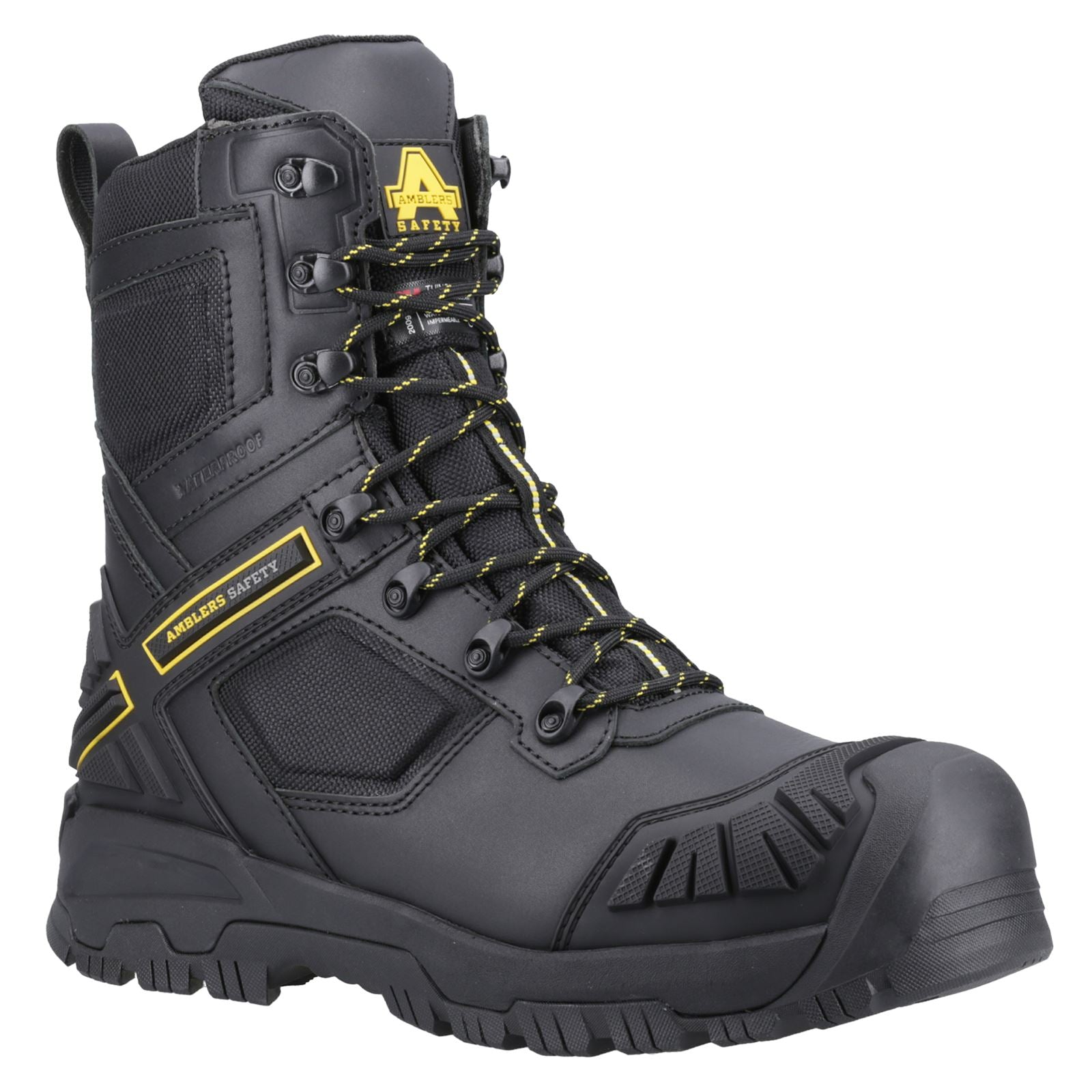 Amblers Safety Bottes De Sécurité Noires En Cuir Dynamite