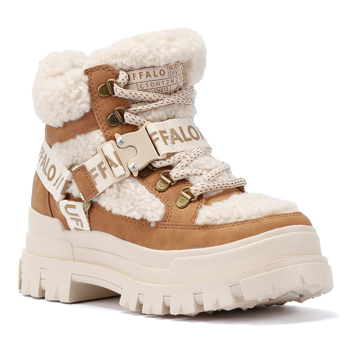 Buffalo Aspha Com Mid Warm Bottes Beige Pour Femmes