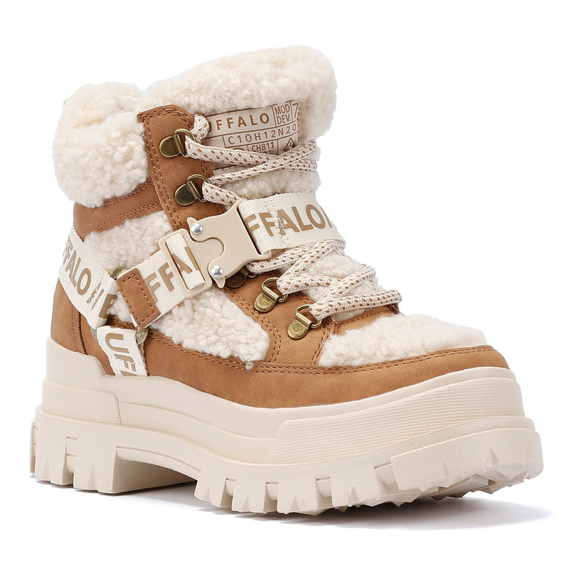 Buffalo Aspha Com Mid Warm Bottes Beige Pour Femmes