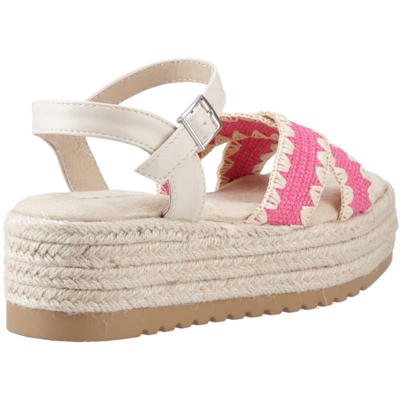 Hush Puppies Jemma Espadrille Sandales Pour Femmes En Polyuréthane Fuchsia