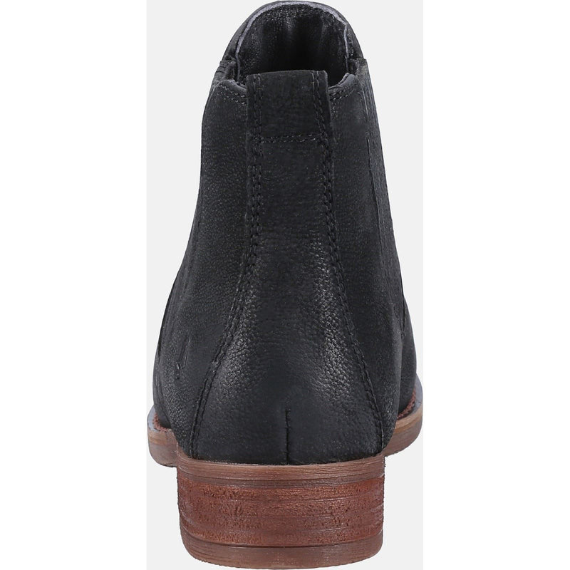 Hush Puppies Edith Bottes Noires En Cuir Pour Femmes