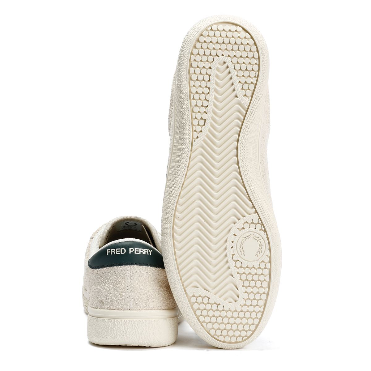 Fred Perry Tennis Shoe Baskets Blanches Pour Hommes Suede