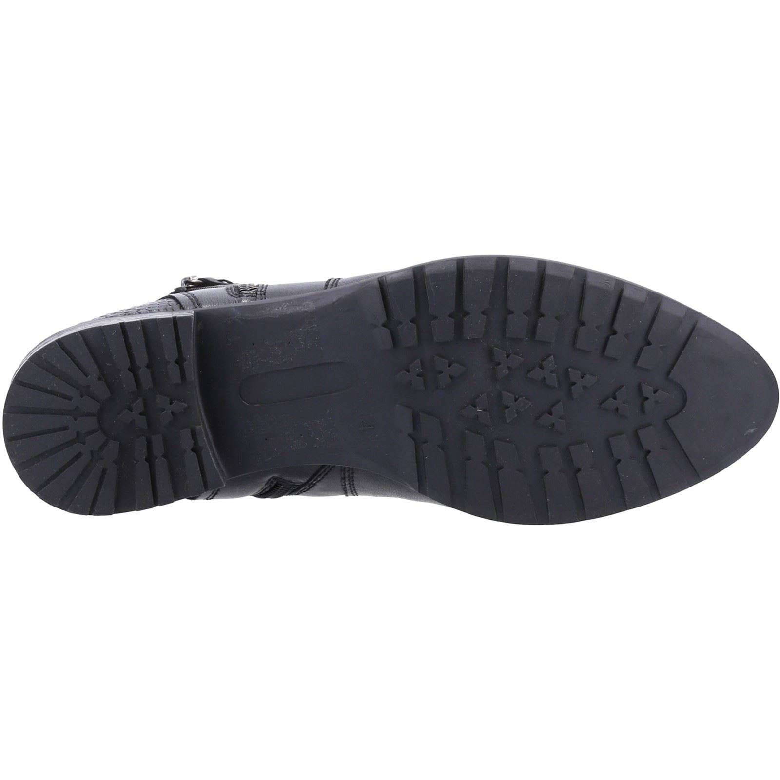 Hush Puppies Scarlett Bottes Noires En Cuir Pour Femmes