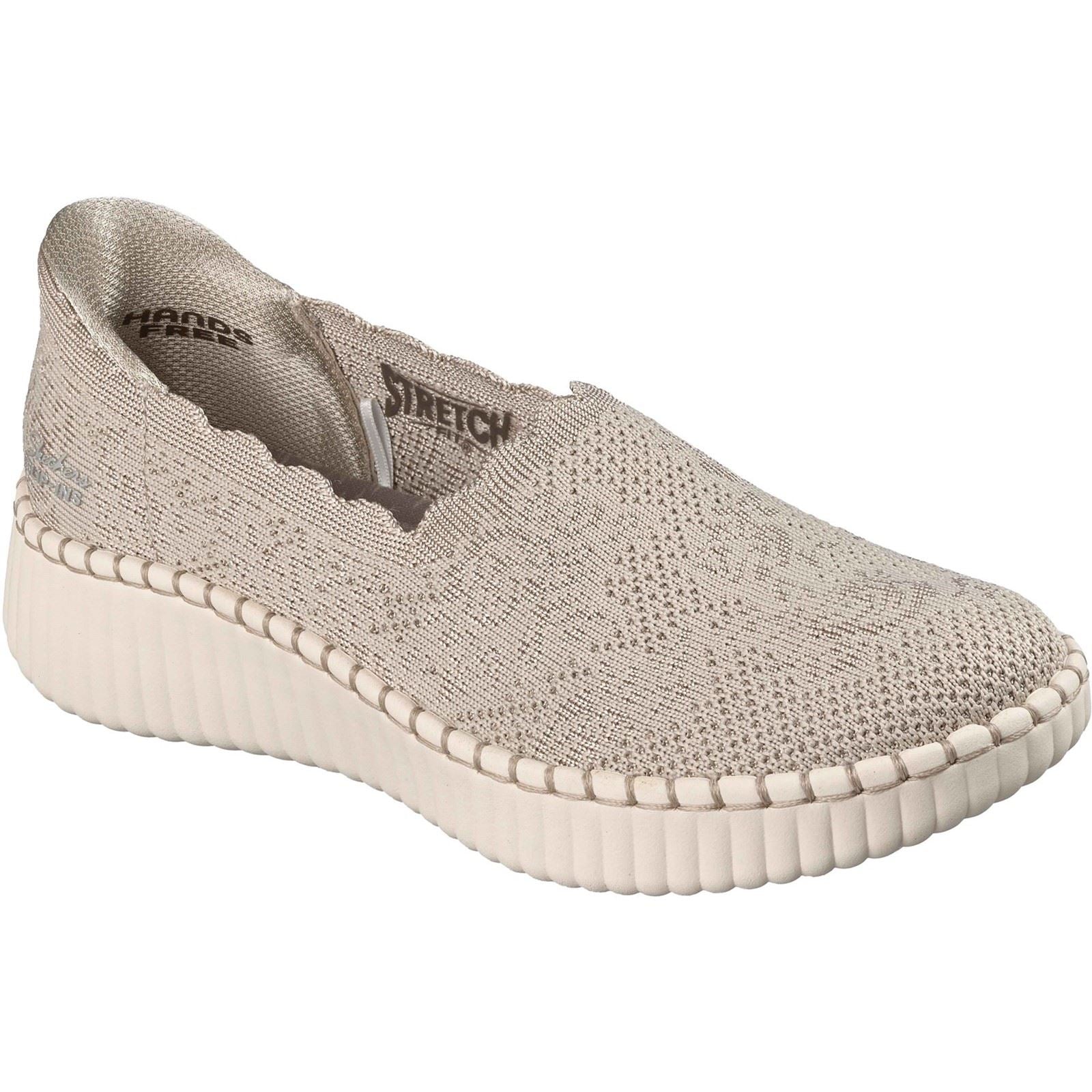 Skechers Wilshire Boulevard Baskets Taupe Pour Femmes En Polyester
