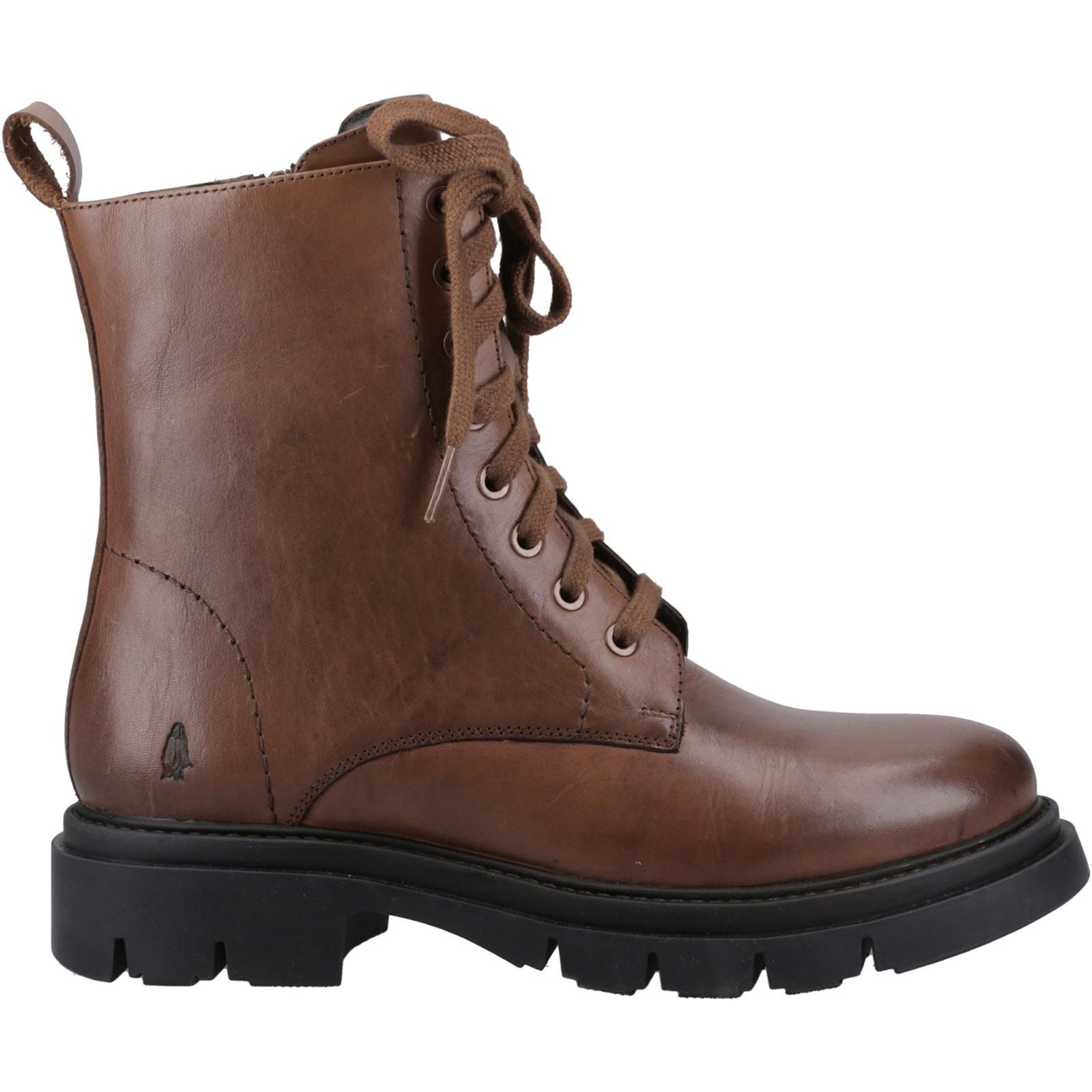 Hush Puppies Rhea Bottes Marron En Cuir Pour Femmes