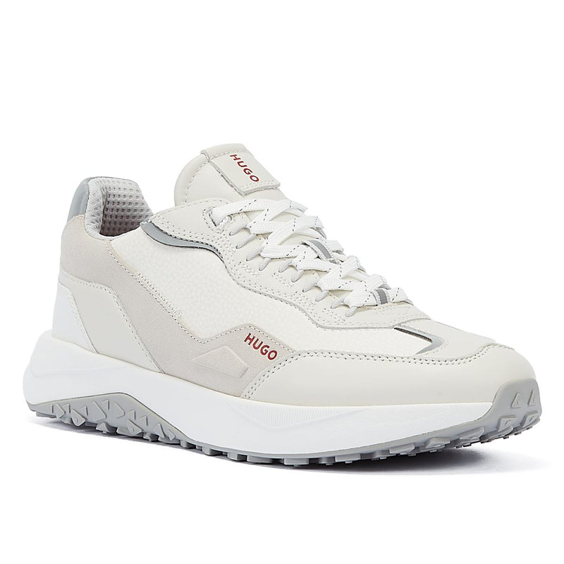 Hugo Kane Baskets En Cuir Blanc Pour Homme