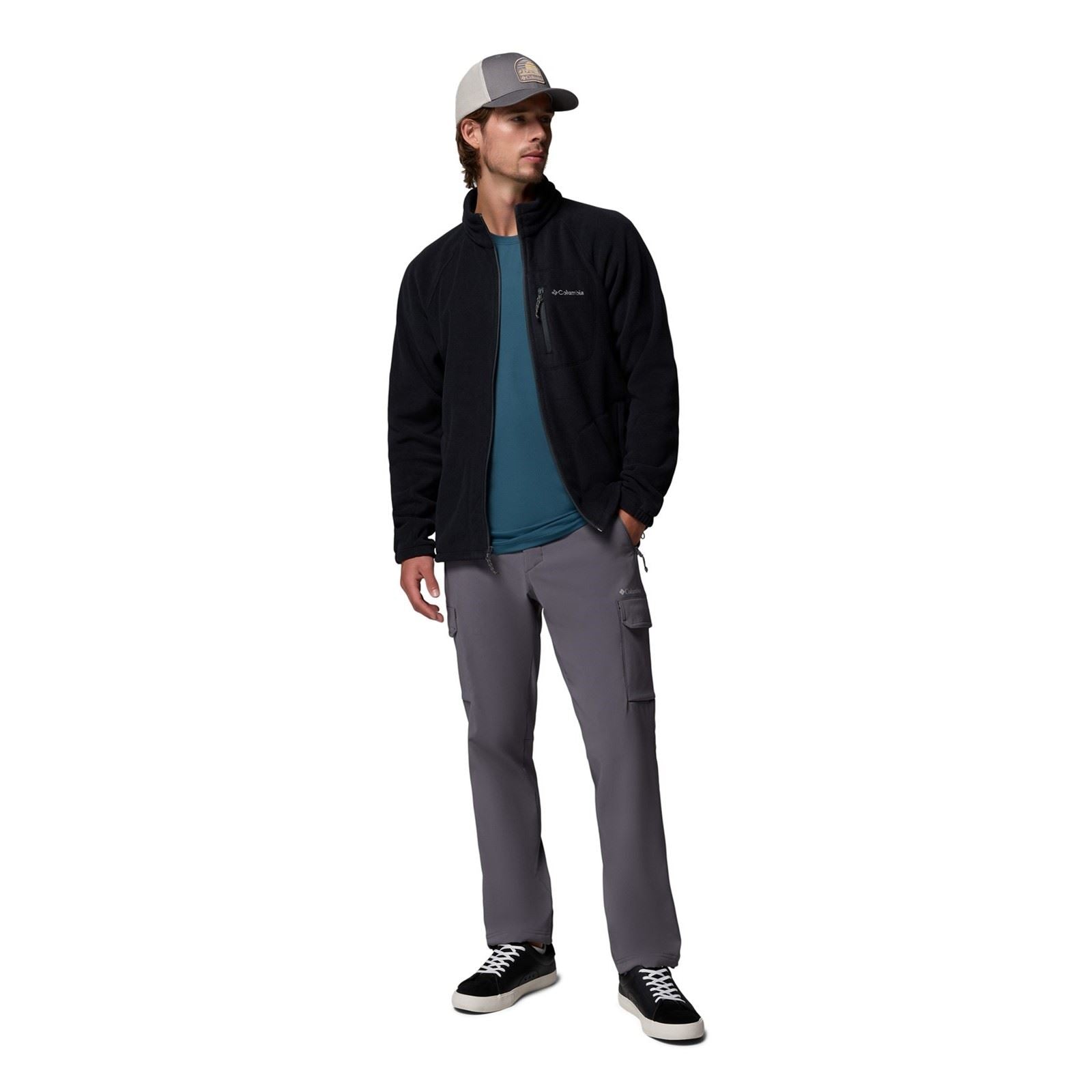 Columbia Fast Trek II Full Zip Veste En Polaire Noire Pour Homme