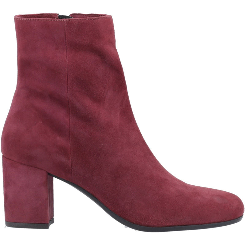 Hush Puppies Octavia Femmes Suédoises Bottines À Talons Bordeaux