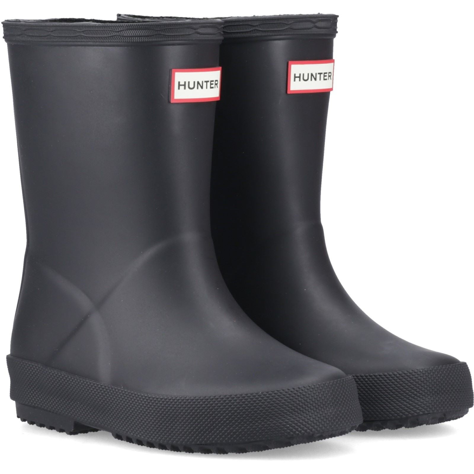 Hunter Kids First (Matte) Bottes En Caoutchouc Noires Unisexes Pour Enfants