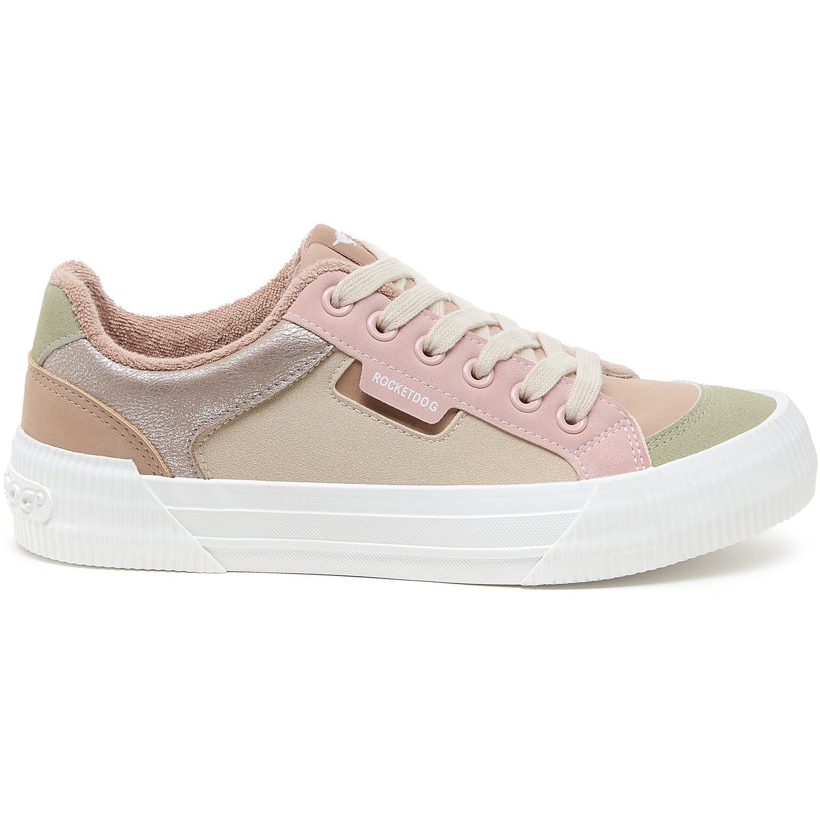 Rocket Dog Cheery Blocked Chaussures De Sport Pour Femmes En Taupe.