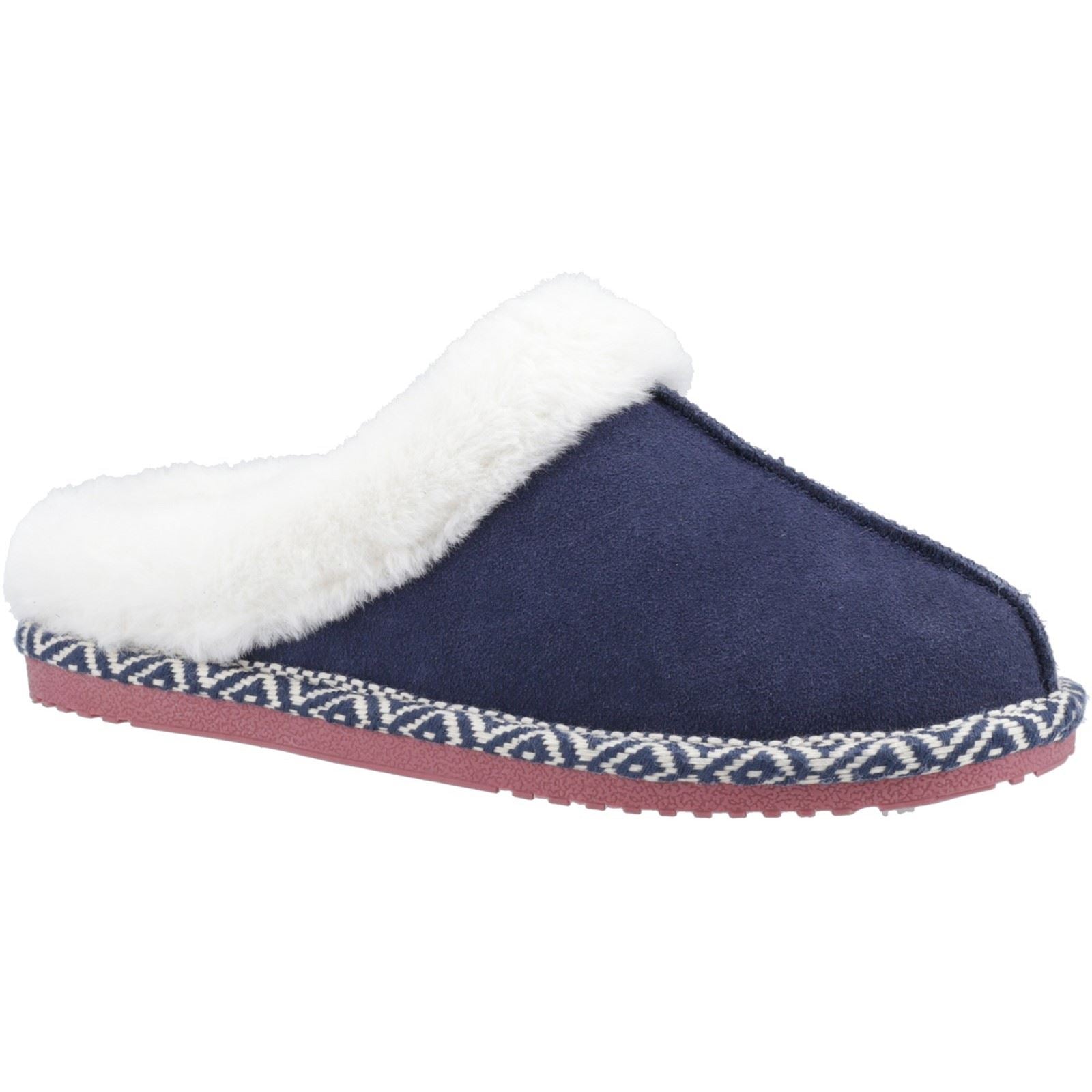 Hush Puppies Amara Chaussons En Suede Pour Femmes Marine