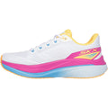 Skechers Performance Max Cushioning Propulsion Chaussures De Sport Pour Femmes Blanc/orange En Textile