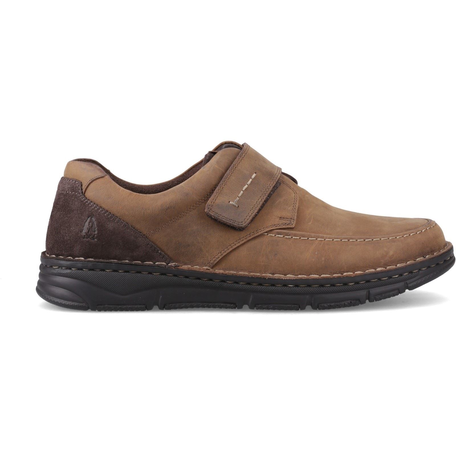 Hush Puppies Forde Touch Fastening Mocassins En Cuir Pour Hommes En Tan