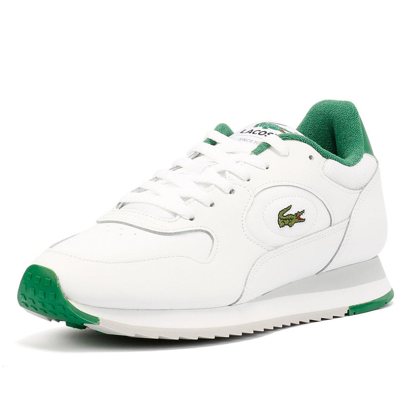 Lacoste Linetrack Baskets Blanches En Cuir Pour Hommes