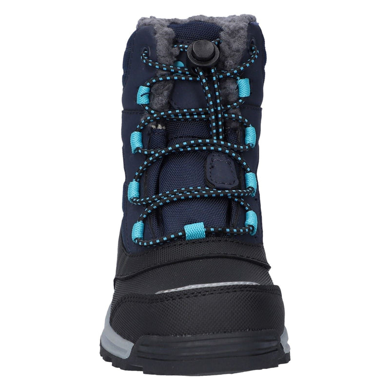 Hi-Tec Leo Nylon Bottes D'hiver Mi-mollet Unisexe Pour Enfants Bleu Nuit/noir/bleu Paon