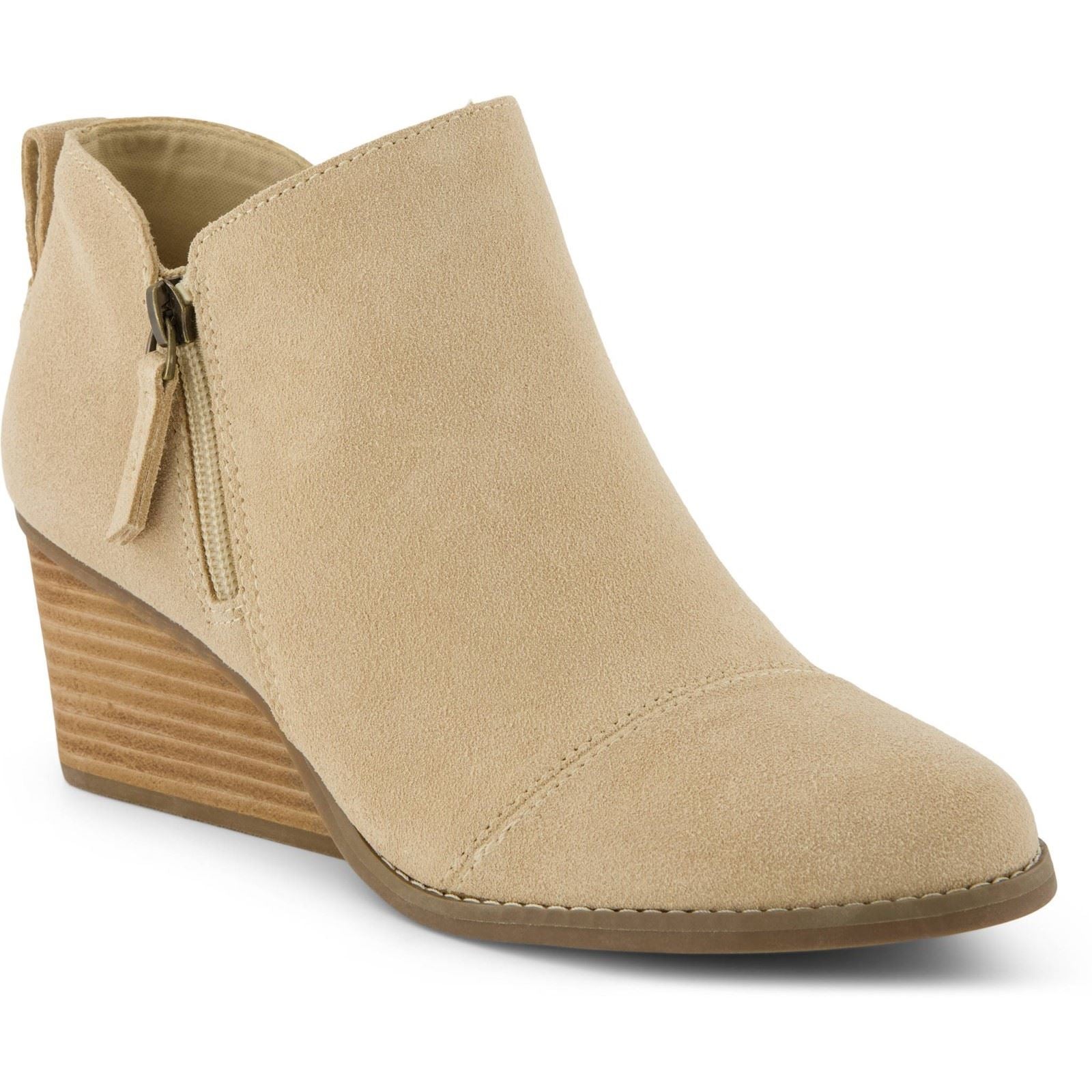 TOMS Goldie Bottines À Talons En Sable Pour Femmes En Textile