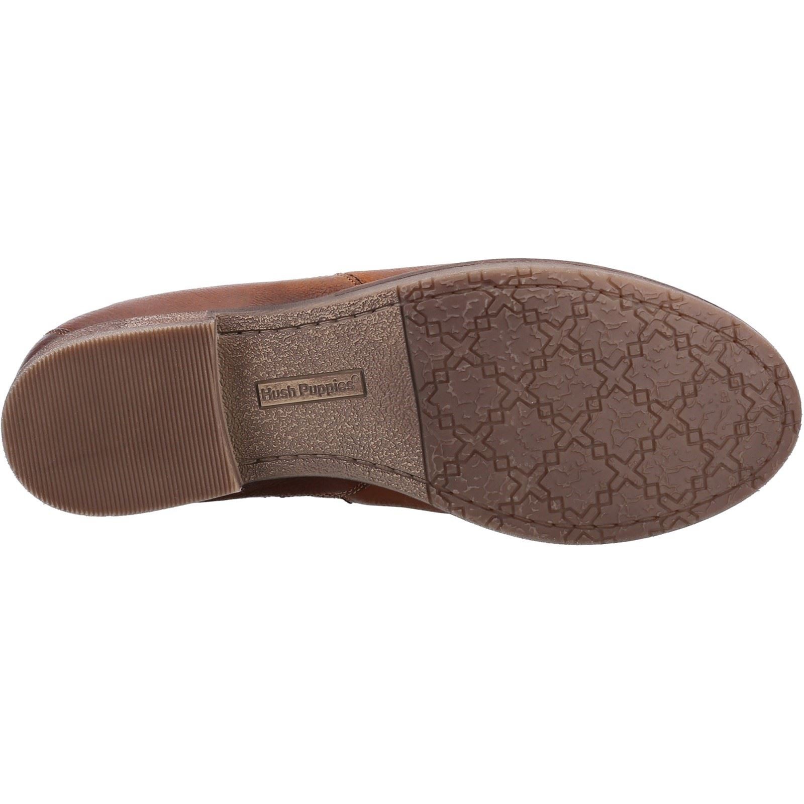 Hush Puppies Edith Bottes En Cuir Pour Femmes Couleur Tan