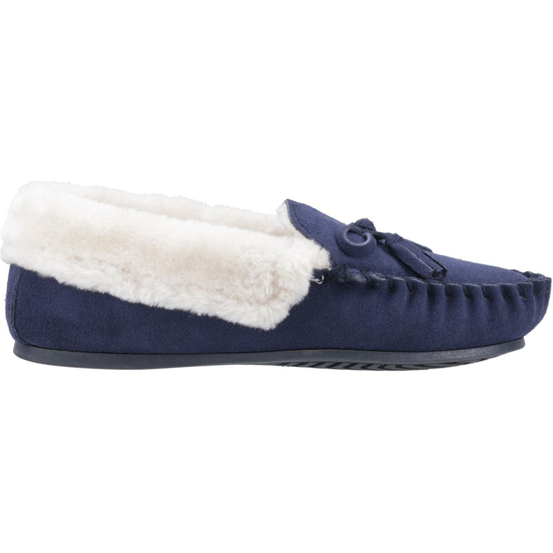 Hush Puppies Agnes Chaussons Pour Femme En Suède Marine