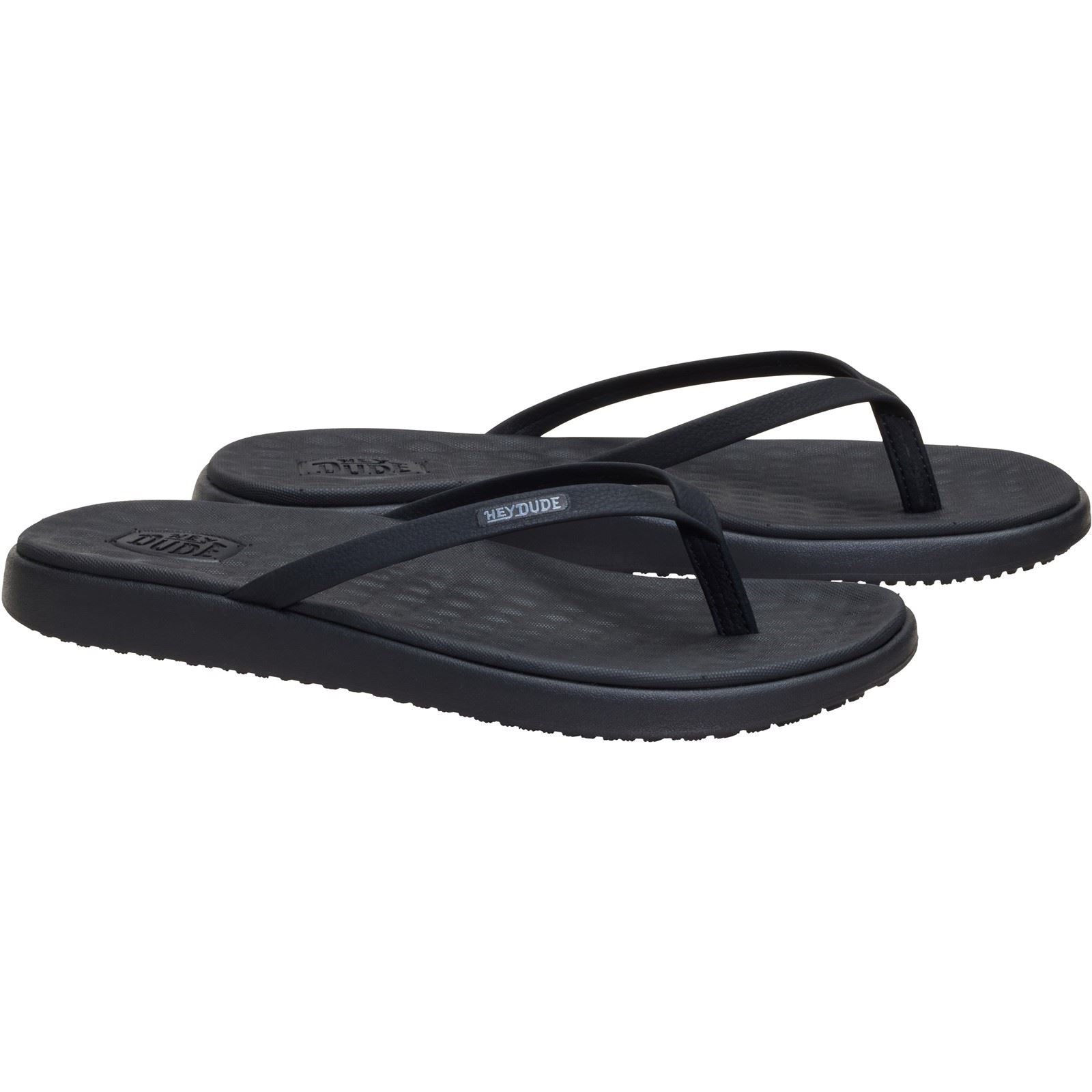 HEYDUDE Maui Breeze Tongs En Polyuréthane Pour Femmes Noires/Noires